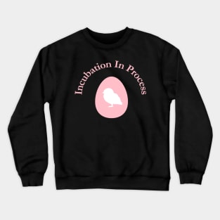 Incubation In Process, Pregnancy Announcement, Funny, Cute< Gender Reveal Design Crewneck Sweatshirt